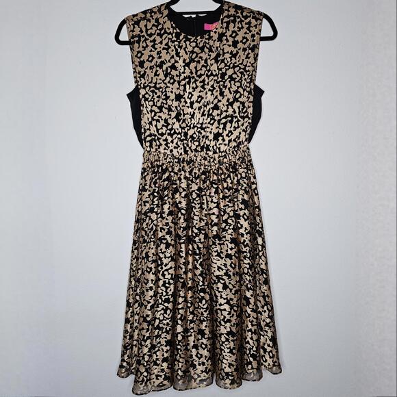 NWT Catherine Malandrino Women's Gold/Black/Chelsea Hotel Dress Size 4 - Picture 1 of 8